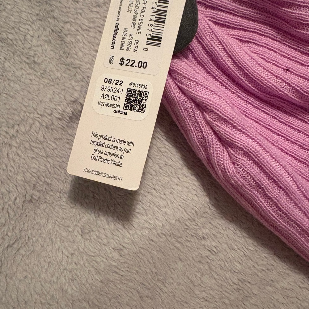 Adidas Light Pink Knit Beanie - Picture 3 of 3